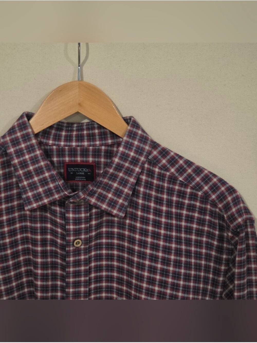 UNTUCKit Regular Fit Flannel Button Down L